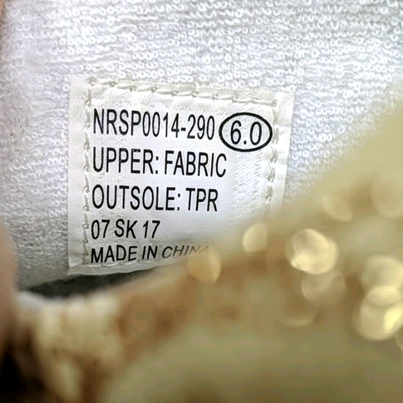 Not Rated Mizumi gold thread sneakers in cream - Picture 8 of 8